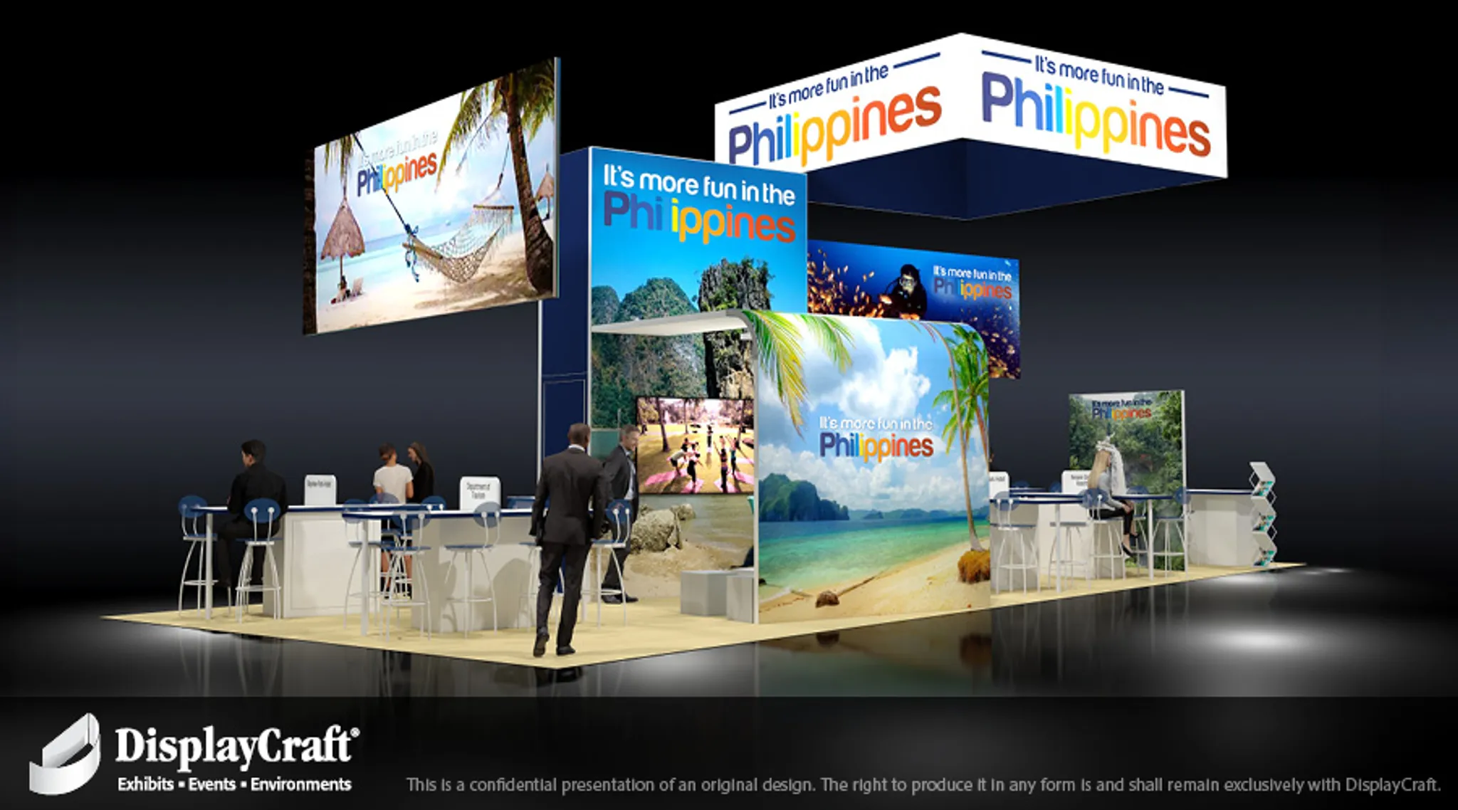 20x50 Island booth design by DisplayCraft